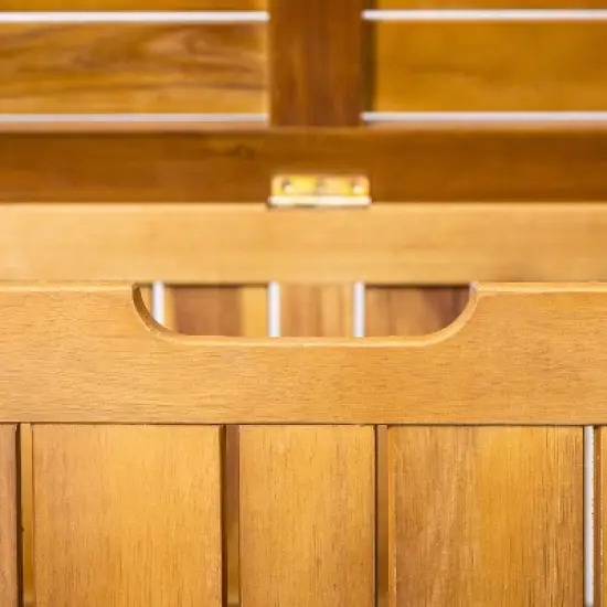 Christopher Knight Home Asai Outdoor Patio 100 Gallon Acacia Wood Deck Storage Box Teak image {6}