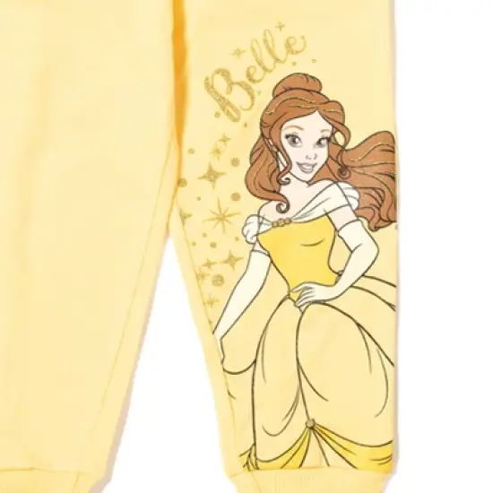 Disney Princess Moana Belle Rapunzel Jasmine Ariel Cinderella Girls 2 Pack Pants Little Kid to Big Kid image {3}