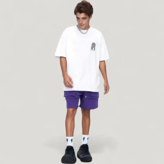 Anna-Kaci Active Men's Multi-Pocket Drawstring Waist Relaxed Fit Casual Cargo Shorts with Zipper Details image {8}