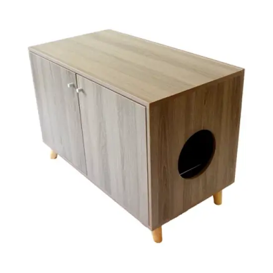 Midlee Hidden Cat Litter Box Furniture Enclosure image {7}