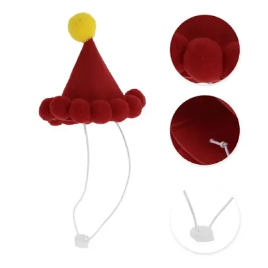 Unique Bargains Halloween Pet Headwear 4.72"x5.12" Red 1 Pc image {2}