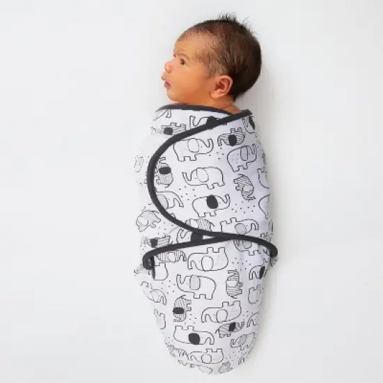 The Peanutshell Camo Elephant  Swaddle Wrap for Newborn, Infant - 3-Pack image {2}