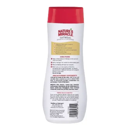Nature's Miracle Oatmeal Shampoo & Conditioner for Dogs - 16 fl oz image {1}