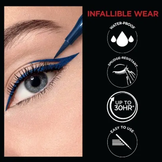 L'Oreal Paris Infallible Grip Precision Felt Tip Waterproof Eyeliner - 0.034 fl oz image {4}
