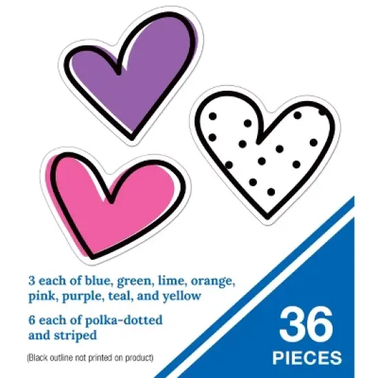 Carson Dellosa Education Doodle Hearts Cutouts (36 cut-outs) image {1}