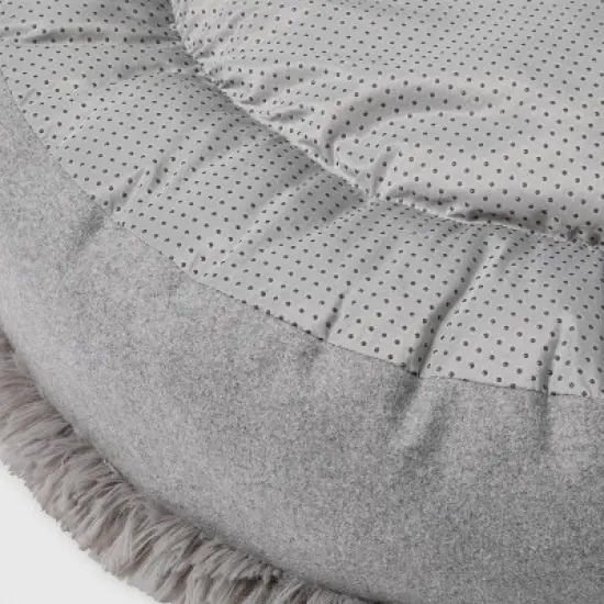 Super Plush Cuddler Round Dog Bed - Gray - Boots & Barkley&trade; image {2}