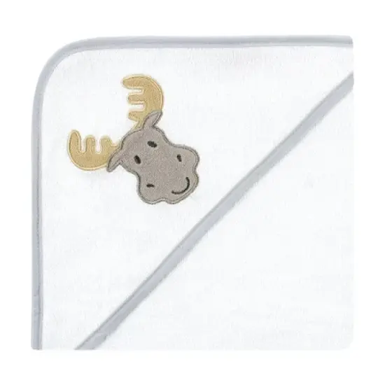 Hudson Baby Infant Boy Animal Hooded Towel 3pk and 15 Washcloths, Woodland, One Size image {2}