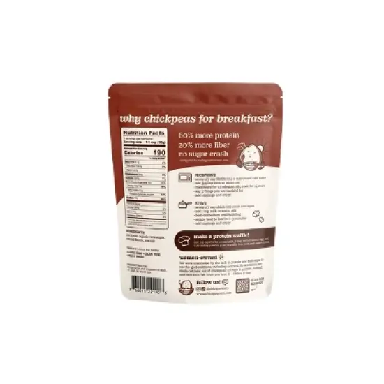ChiChi Maple Brown Sugar Protein Chickpea Hot Cereal - 8.8oz image {1}