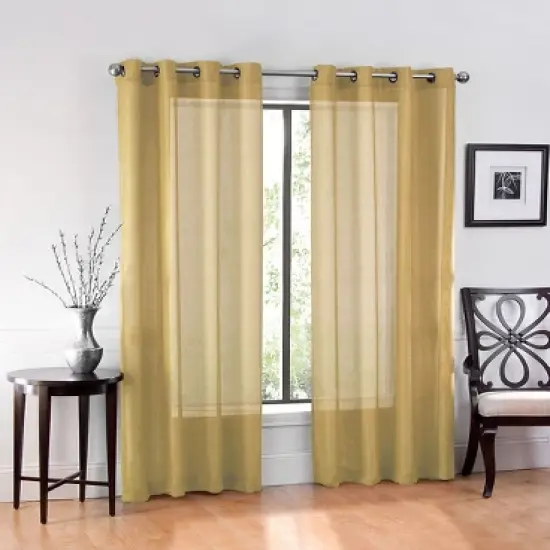 GoodGram Ultra Luxurious Elegant Sheer Grommet Single Curtain Panel image {11}