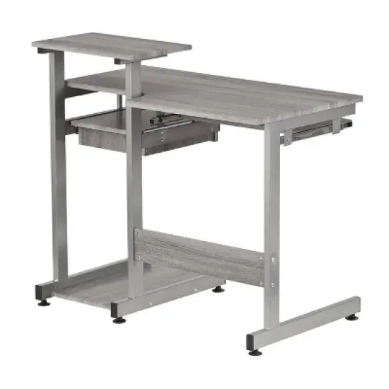 Complete Computer Workstation Desk Gray - Techni Mobili image {22}