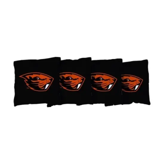 NCAA Oregon State Beavers Corn-Filled Cornhole Bags Black - 4pk image {1}