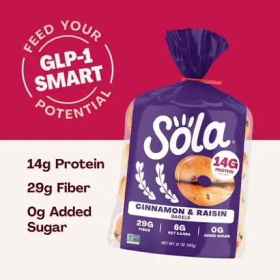 Sola Cinnamon Raisin Bagel - 12oz image {7}