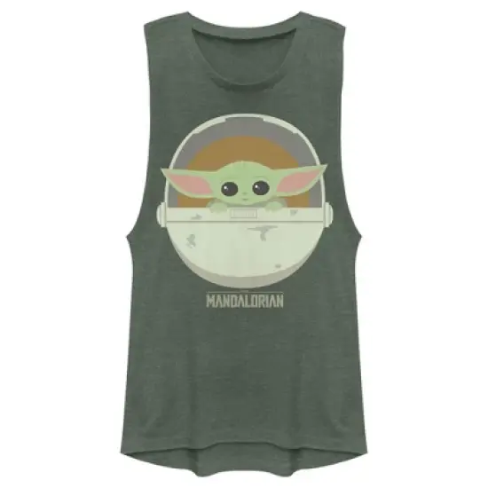 Junior's Star Wars: The Mandalorian The Child Cartoon Art Bassinet Festival Muscle Tee image {3}