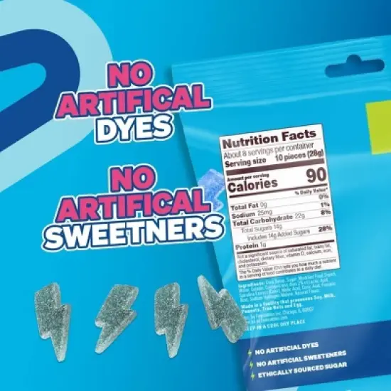 Feastables Sour Strikes Gummy Candies - Blue Raspberry - 7.5oz image {3}