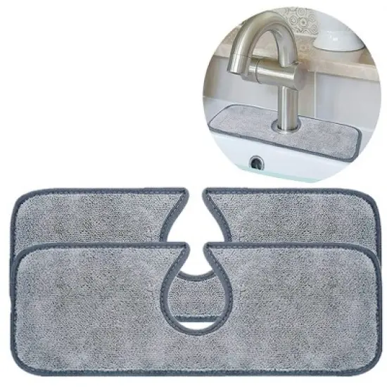 Sink Faucet Absorbent Mat,Ternal Sinkmat,Quick Dry Mat,Absorbent Microfiber Fabric image {6}