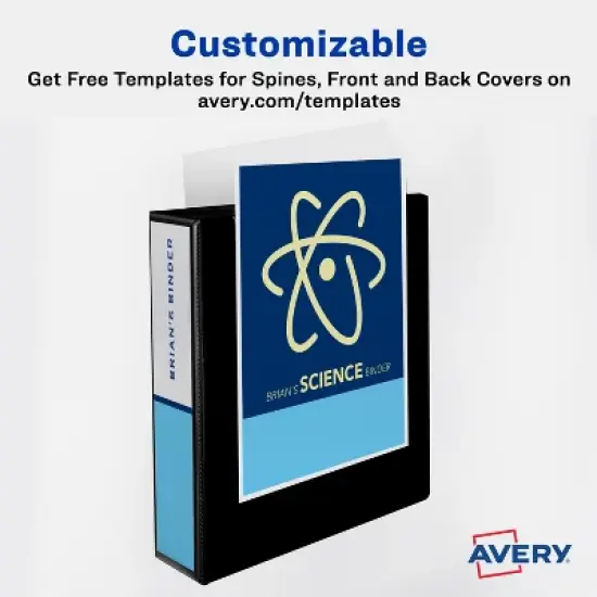 Avery TouchGuard Protection View 3 Ring Binder, Clear View Cover, 2 Inch Slant Rings, 1 White Binder (17194) image {5}