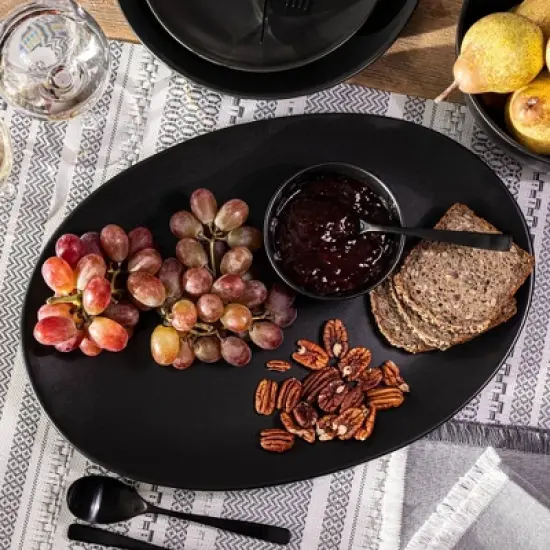 over&back Coupe Hand-Finished Stoneware Oval Serving Platter Semi-Matte image {1}