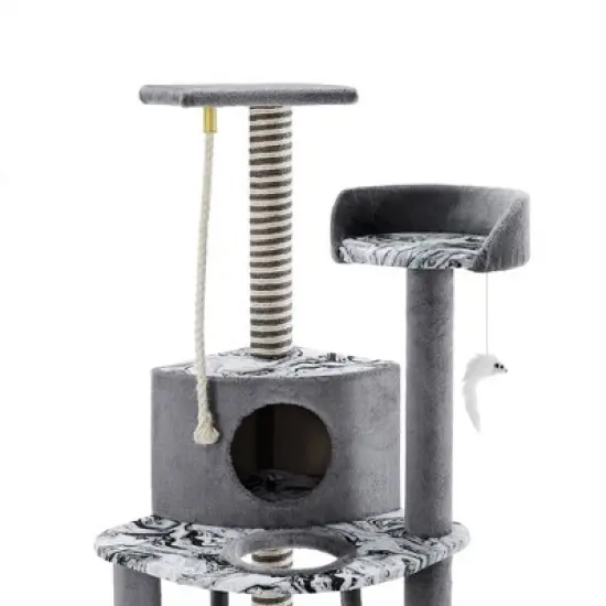 Sam's Pets Dazzle 47"  Cat Scratching Tree In Gray image {7}