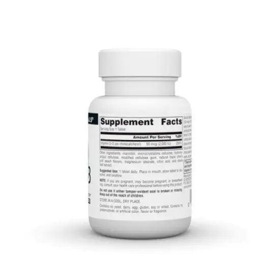 Vitamin D-3 2000 IU Fast Melt by Source Naturals, Inc.  -  120 Sublingual Tablet image {1}