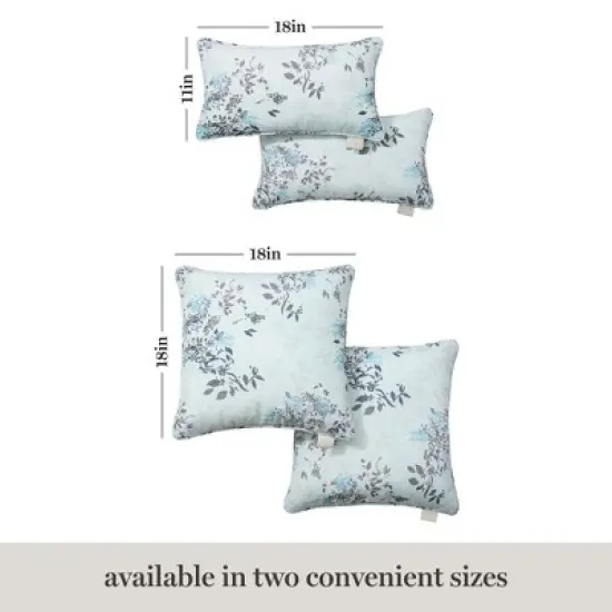 MARTHA STEWART Charming Foliage Indoor Outdoor Decorative Lumbar Pillow 2-Pack Set image {6}