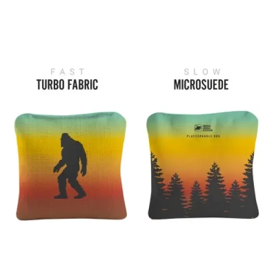 Retro Sasquatch Synergy Pro Multicolor Cornhole Bags (Set of 4) image {1}