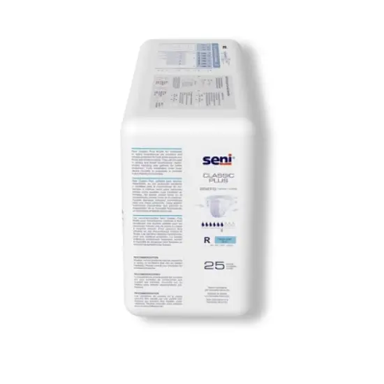 Seni Classic Plus Incontinence Briefs, Heavy Absorbency, Unisex, Regular image {2}