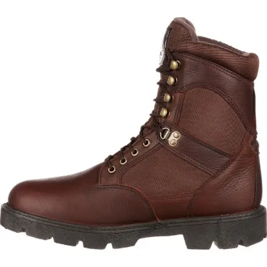 Men's Brown Georgia Boot Homeland Steel Toe Waterproof Work Boot Size 10.5 image {4}