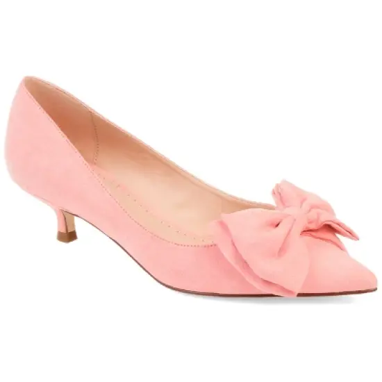 Journee Collection Womens Orana Pointed Toe Kitten Heel Pumps image {10}