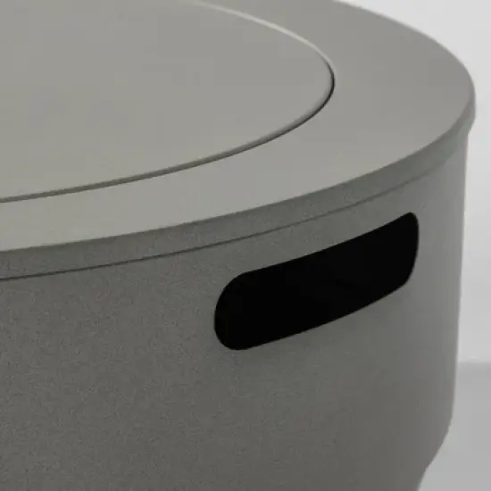 Christopher Knight Home Eugen Outdoor 40000BTU Round Fire Pit Bowl Concrete with Lid image {5}