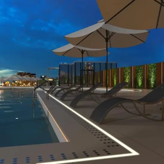 S-shaped Aluminum Recliner Set (2 pieces), 400 Pounds Load-bearing, Textilene Fabric, Waterproof and Breathable, for Outdoor Leisure,Gray image {6}