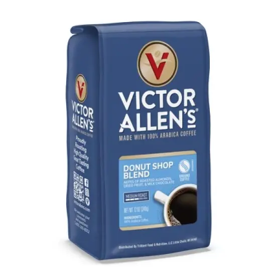 Victor Allen's Coffee Donut Shop Blend, Medium Roast, Ground Coffee, 6 Pack - 12oz Bags image {1}