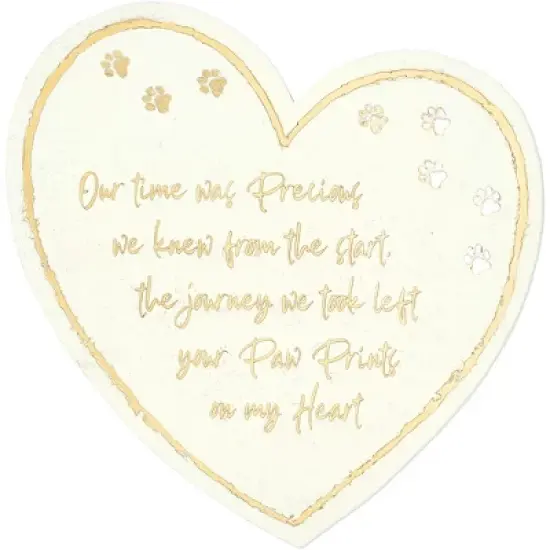 Pavilion Gift Company - Pawprints - 11" Heart Garden Stone - Stepping Stones and Pathways image {6}