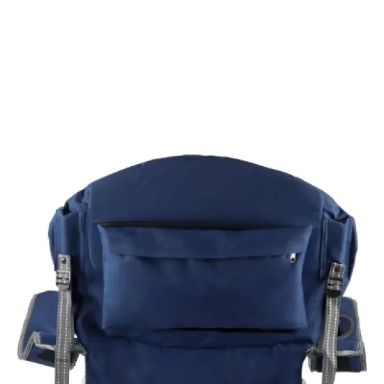 Picnic Time Reclining Camp Chair with Carrying Case - Navy image {5}