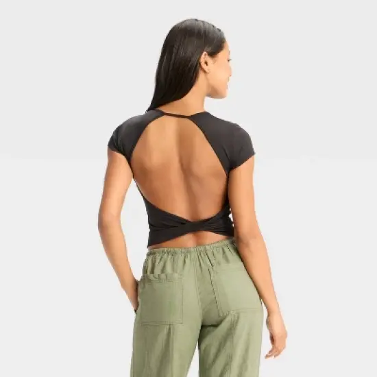 Women's Open Back Synthetic T-Shirt - Wild Fable&trade; image {1}