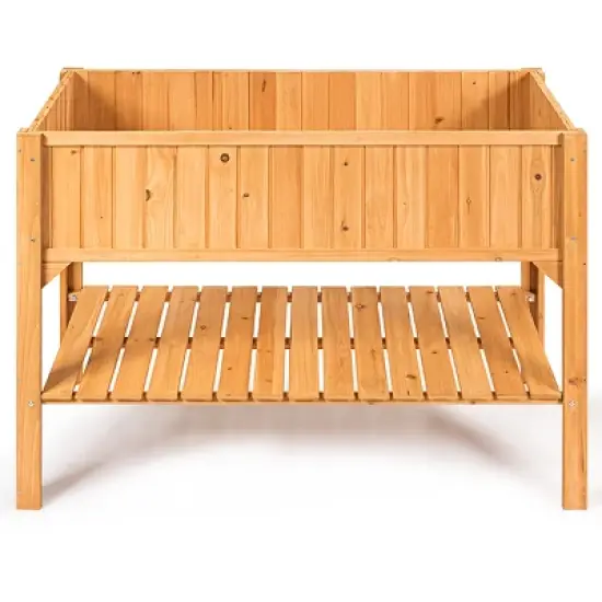 Raised Garden Bed Elevated Planter Box Shelf Standing Garden Herb Garden Wood image {6}