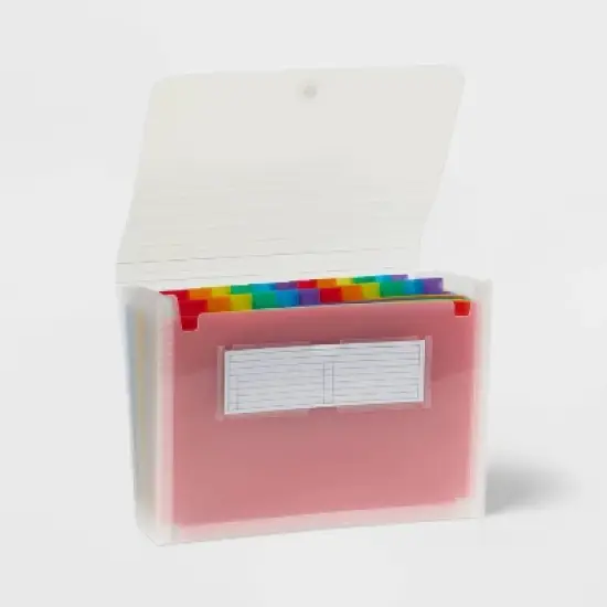 24 Pocket Expanding File Folder Letter Size Clear - up&up&trade; image {2}