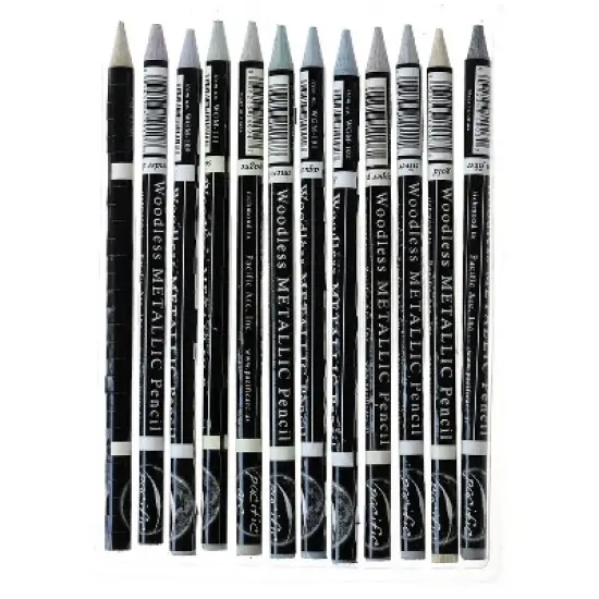12ct Woodless Graphite Drawing Pencils Metallics - Pacific Arc image {1}