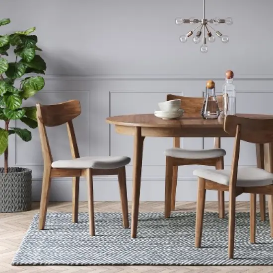 Astrid Mid-Century Round Extendable Dining Table - Threshold&trade; image {1}