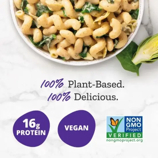 Purple Carrot Vegan Frozen Plant-Based Spinach Artichoke Cavatappi Bowl - 10.75oz image {3}