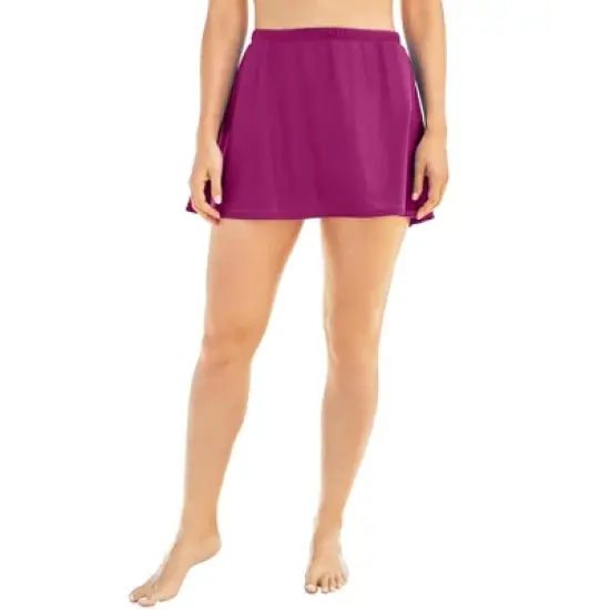 Swim 365 Women&rsquo;s Plus Size A-Line Swim Skirt with Built-In Brief image {4}
