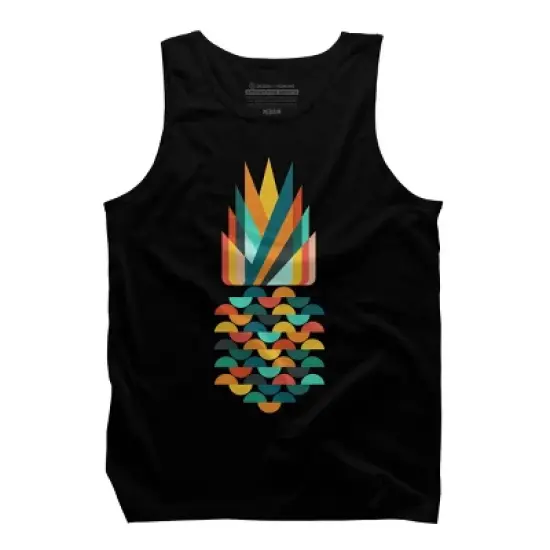Men's Design By Humans Geometric Pineapple By radiomode Tank Top image {2}