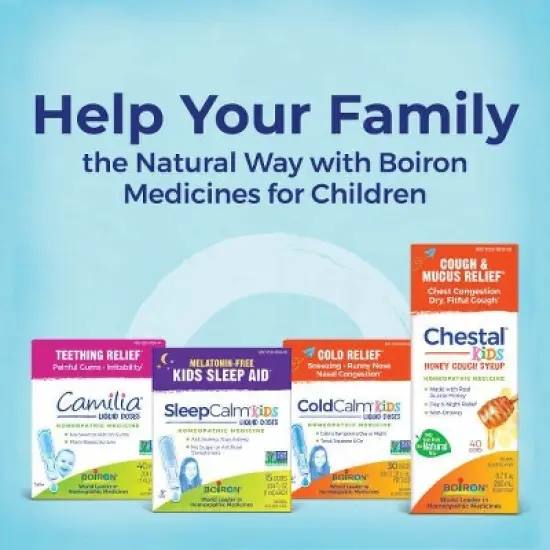 Chestal Kids Pellets 2 MDT by Boiron Homeopathic Medicine For Cough & Mucus Relief  -  2 Tubes Pellet image {10}
