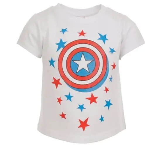 Marvel Avengers Captain Marvel Captain America Spider-Man Girls 3 Pack Pullover T-Shirts Toddler  image {2}