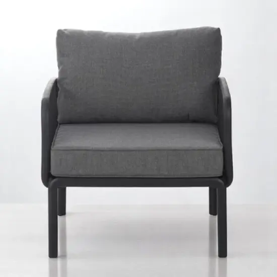 5-Piece Outdoor Plastic Sofa Set with Cushions and Coffee Table &acirc;&acirc;&sbquo;?Modular Sectional Furniture for Patio, Garden, or Balcony image {6}