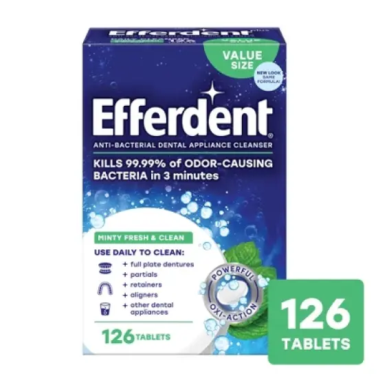 Efferdent Anti-Bacterial Dental Appliance Cleaner - 126ct image {7}