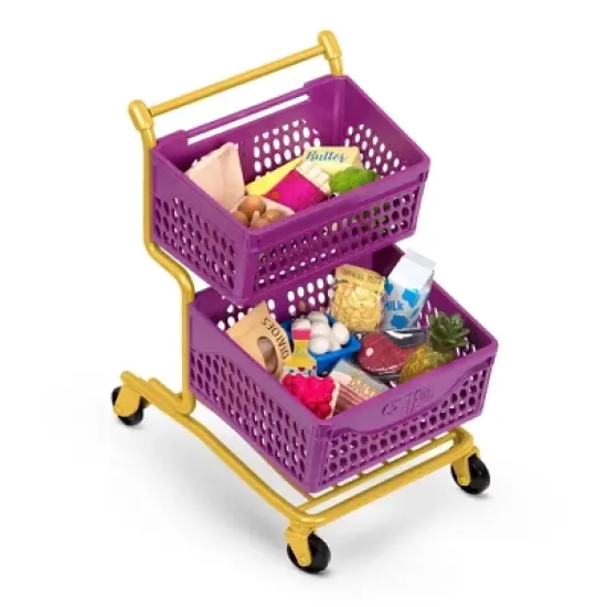 Our Generation At the Market Shopping Cart Purple & Yellow Accessory Set for 18" Dolls image {3}
