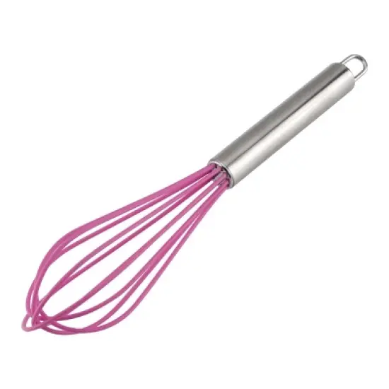 Unique Bargains Silicone Stainless Steel Home Blending Whisk 10" 1 Pc image {8}