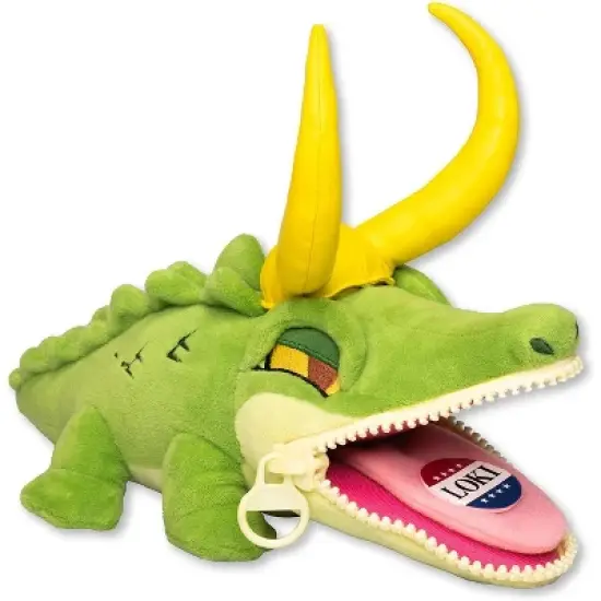 Quantum Mechanix Marvel Loki Alligator 12 Inch Zippermouth Plush image {2}