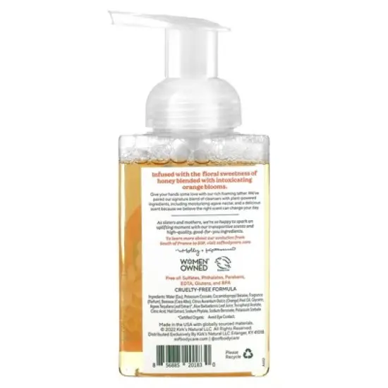 South of France Orange Blossom and Honey Hydrating Foaming Hand Soap - 8 fz image {1}