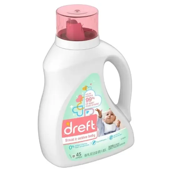 Dreft Active Baby Liquid Laundry Detergent - 65 fl oz image {4}